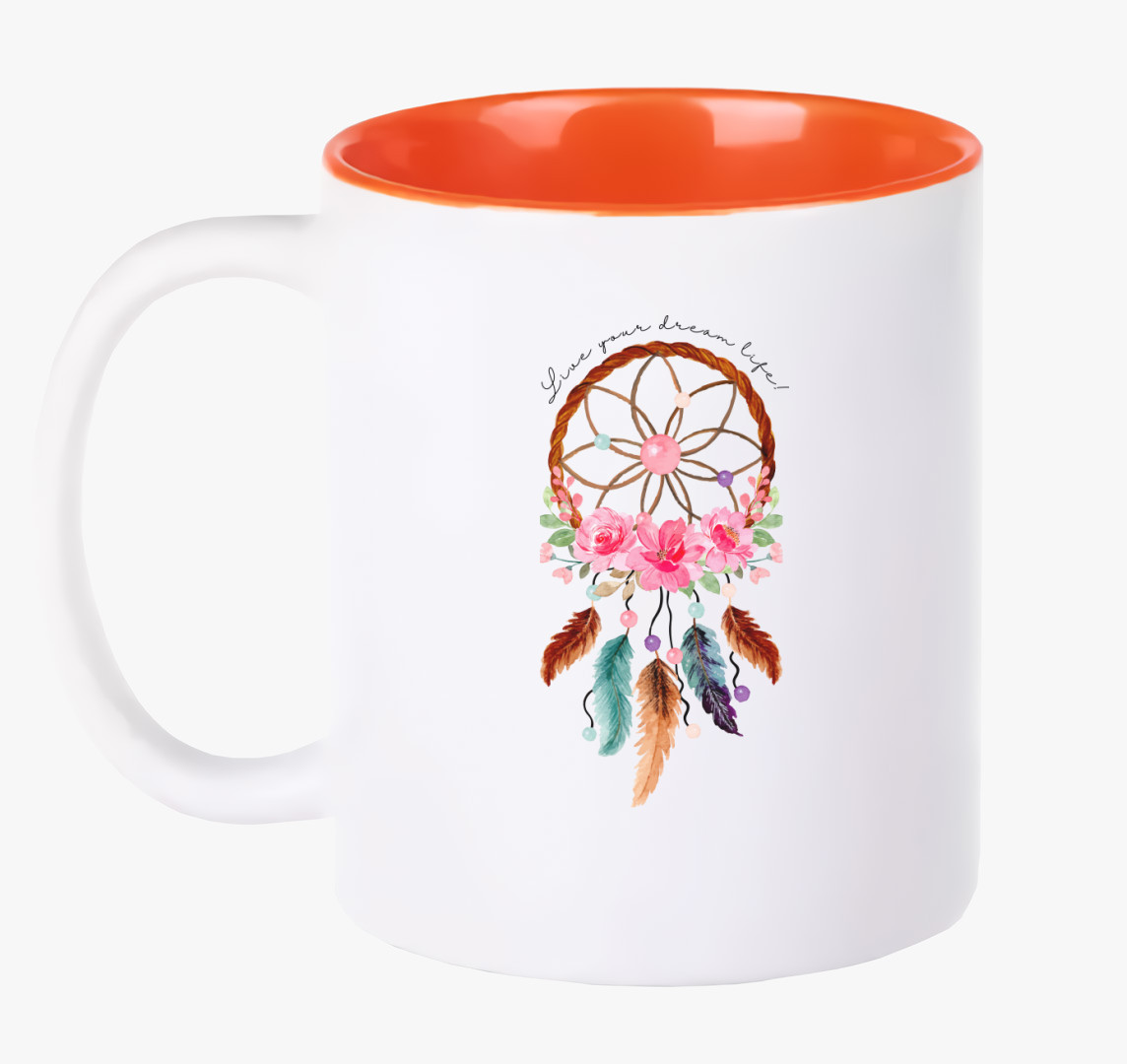 Álomfogó hippie bögre, live your dream life - angol — Narancs