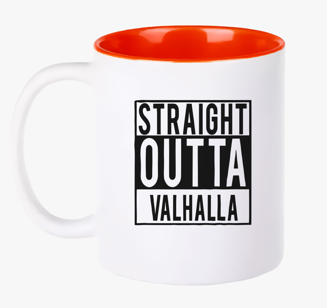 Straight Outta Valhalla bögre — Piros