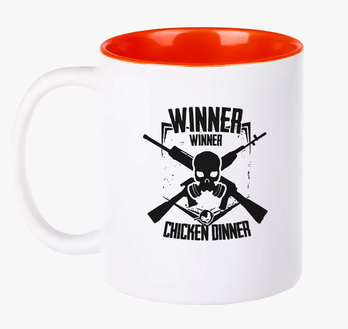 PUBG winner chicken dinner bögre — Piros