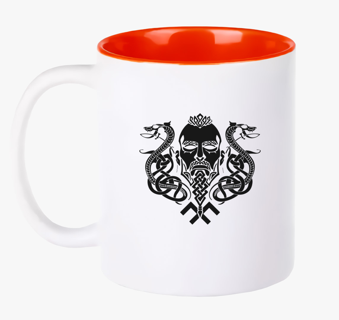 Valhalla viking bögre — Piros