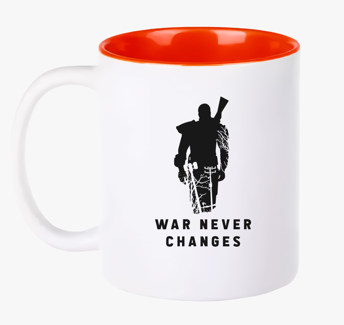 War never changes bögre — Piros