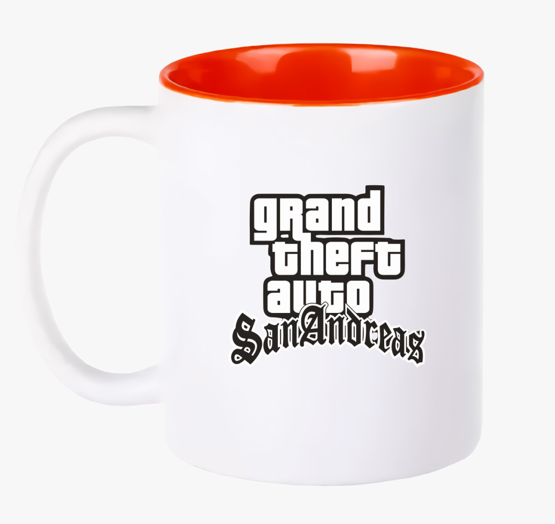 Grand Theft Auto San Andreas bögre — Piros