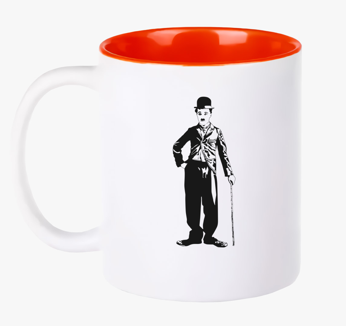 Charlie Chaplin bögre — Piros