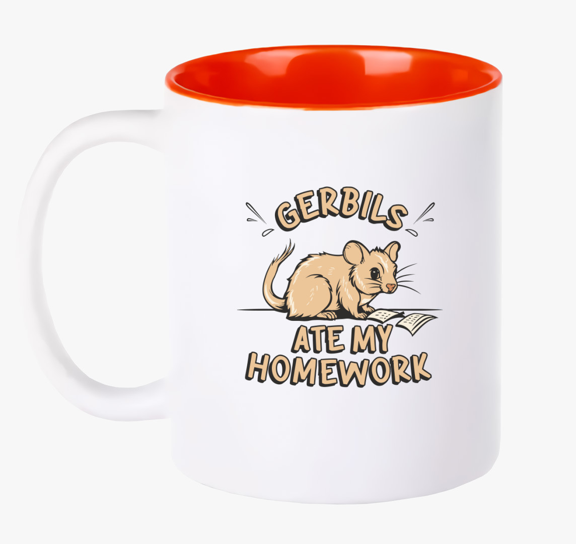 Gerbil homework bögre — Piros