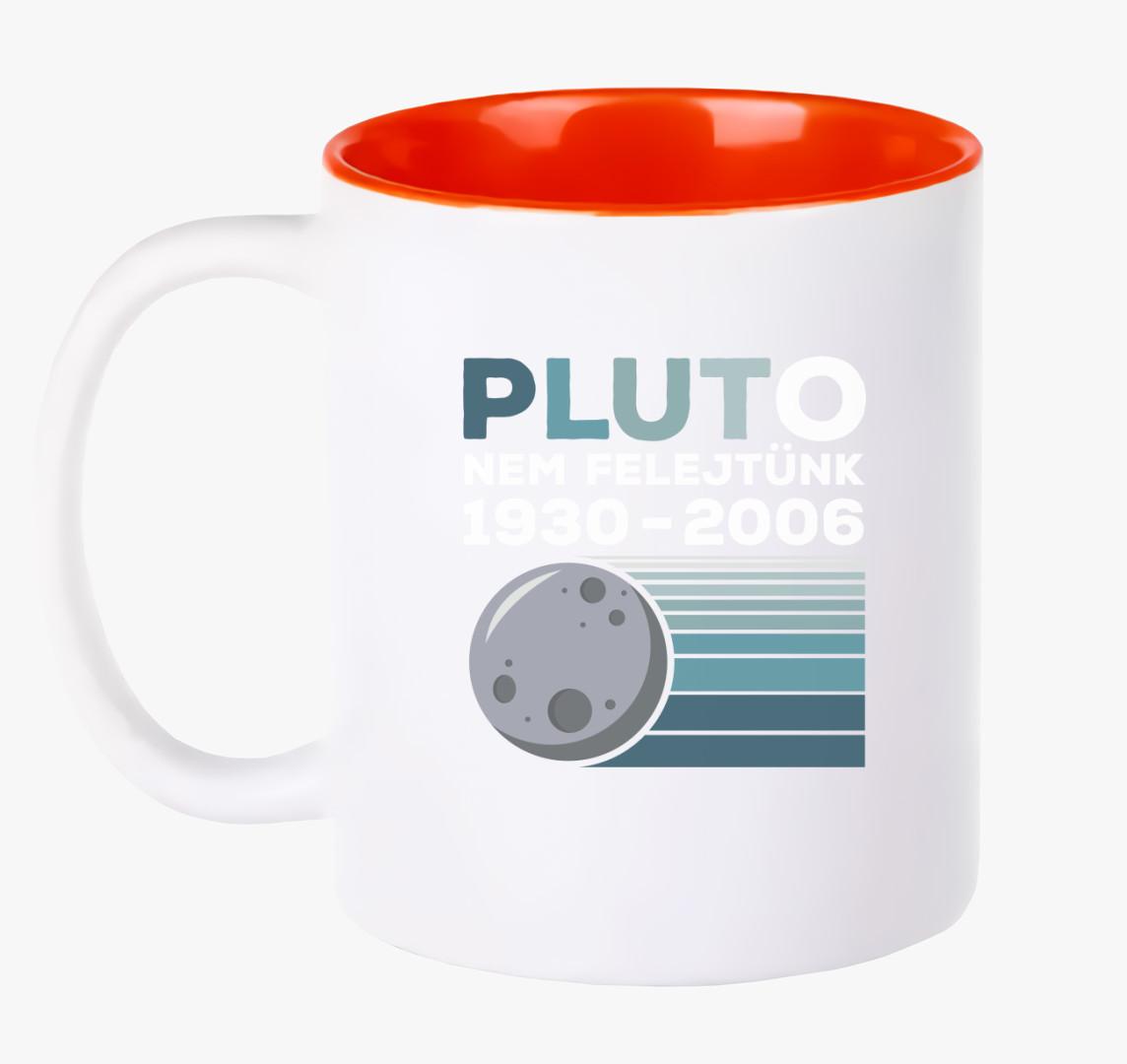 Pluto bolygó emlék bögre — Piros