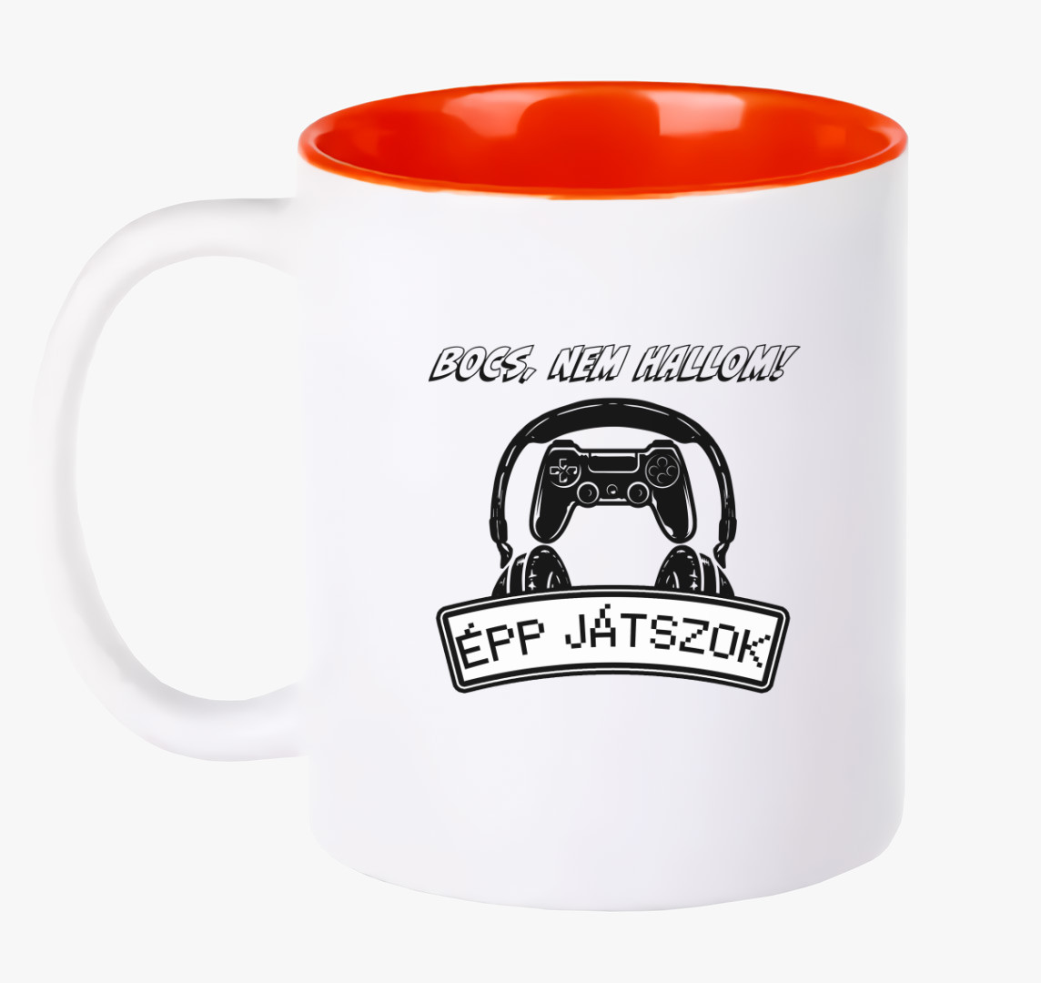 Bocs, nem hallom épp játszok bögre — Piros