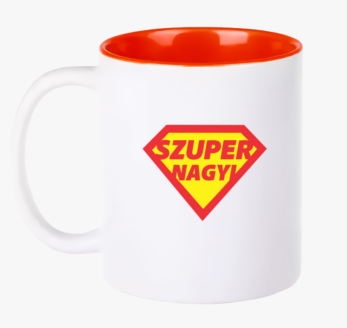Szuper nagyi bögre — Piros