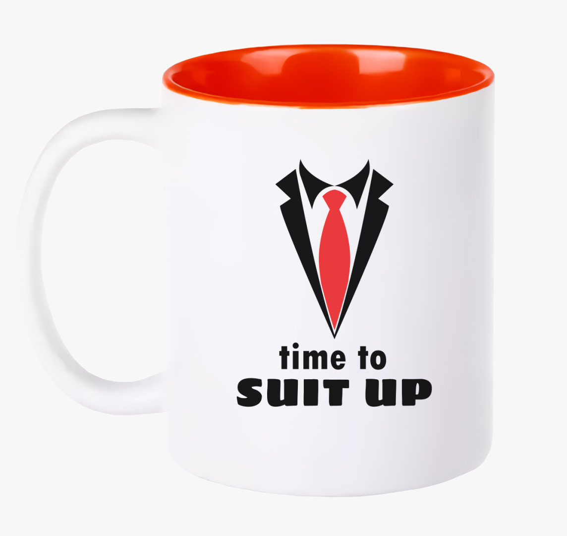 Time to SUIT UP bögre — Piros