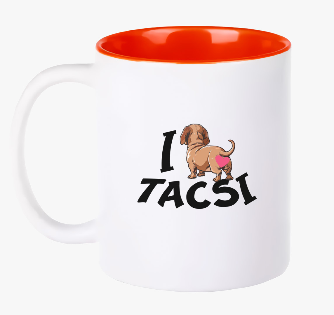 Tacsi I love tacsi bögre — Piros