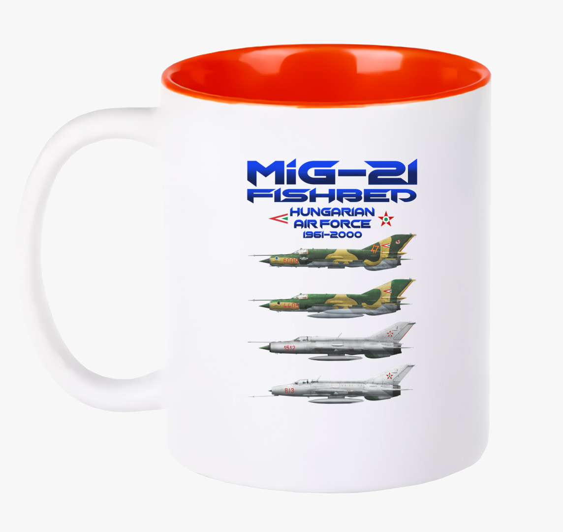 MiG-21 emlék bögre — Piros