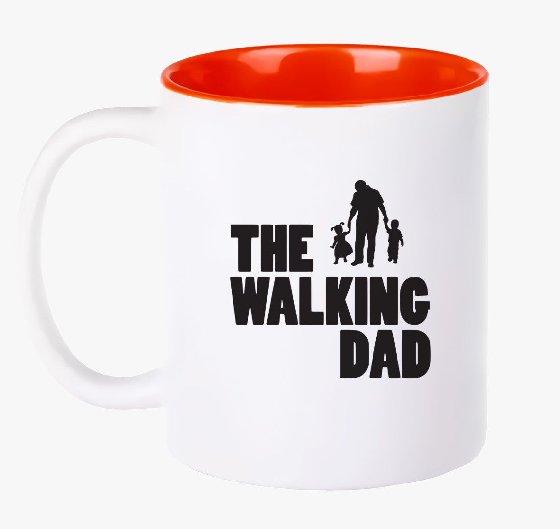 The walking dad apáknak bögre — Piros