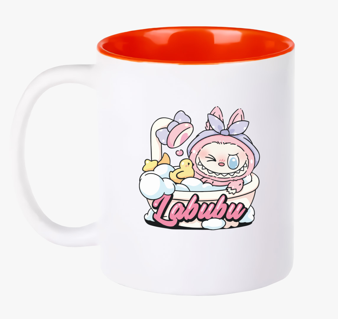 Habfürdős labubu bögre  — Piros