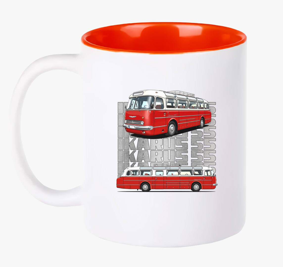 Ikarus 55 Busz bögre — Piros
