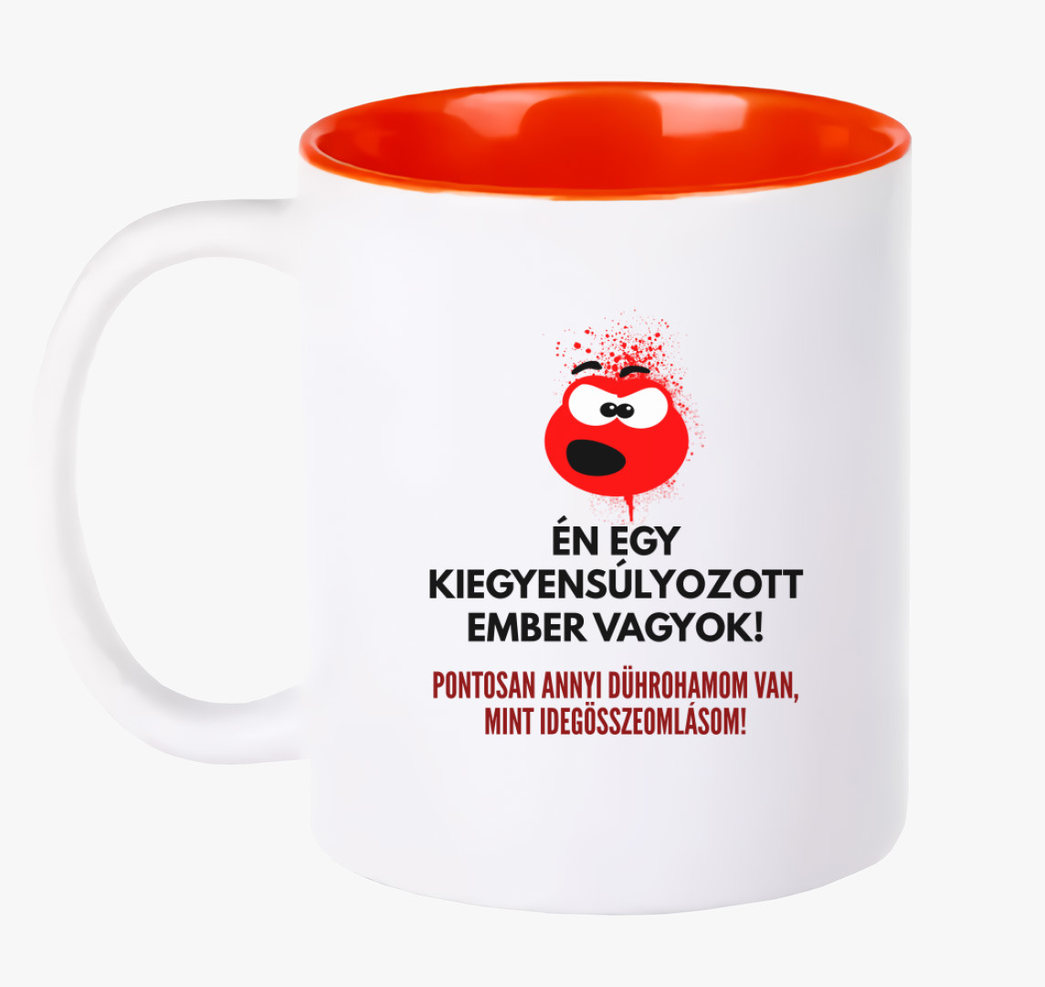 Kiegyensúlyozott bögre — Piros