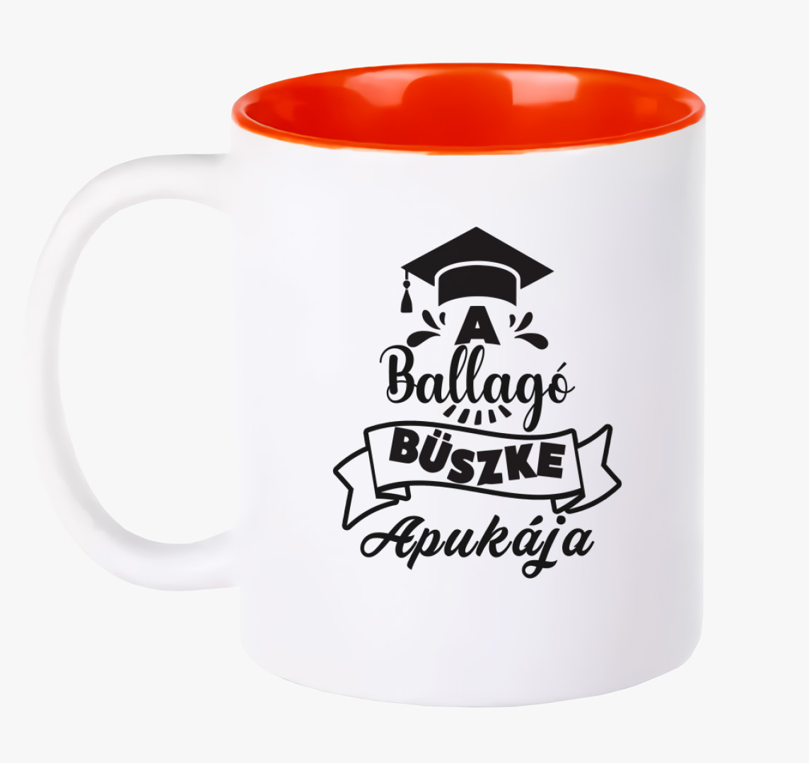 A ballagó büszke apukája bögre — Piros