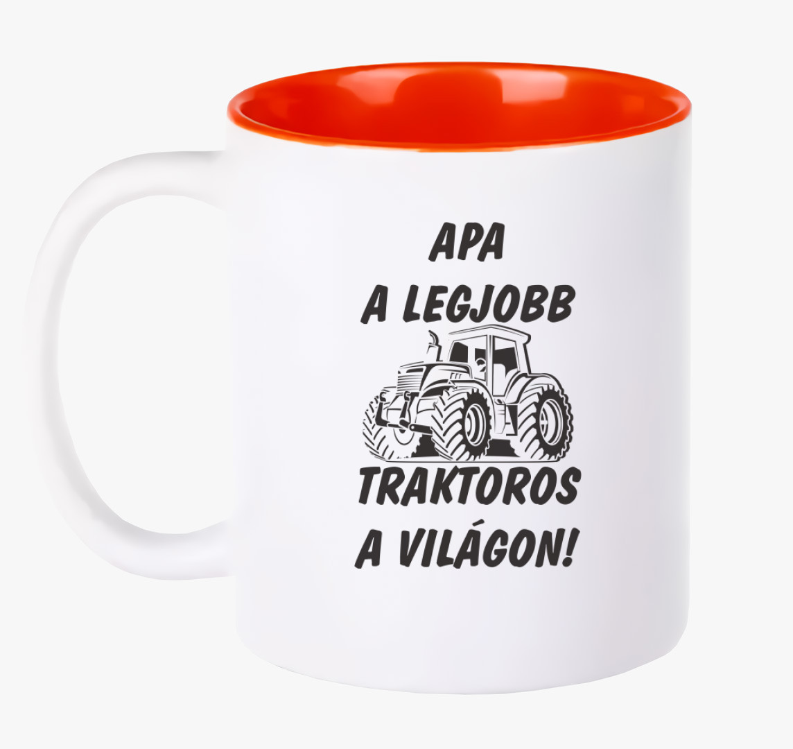 Apa a legjobb traktoros a világon bögre — Piros