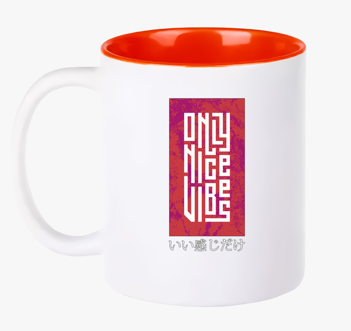 Only nice vibes bögre — Piros
