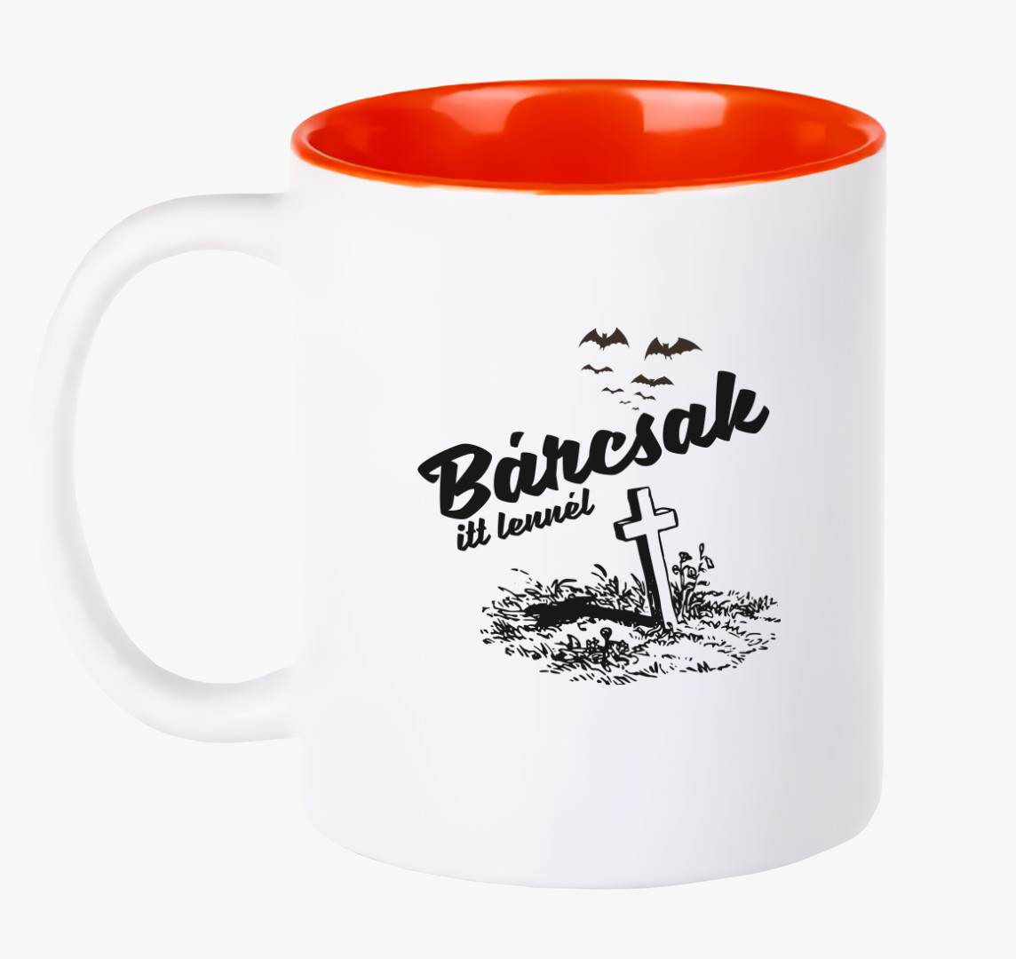 Bárcsak itt lennél Halloween bögre — Piros