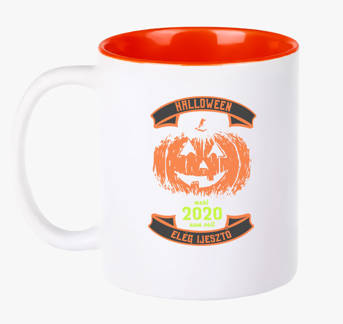 Vészjósló halloweeni tök bögre — Piros