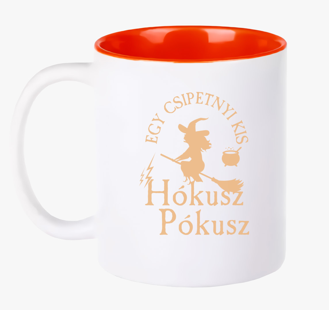 Csipetnyi hókusz pókusz stílusban bögre — Piros