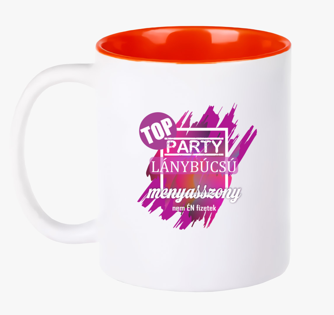 TOP Leánybúcsús Menyasszony bögre — Piros