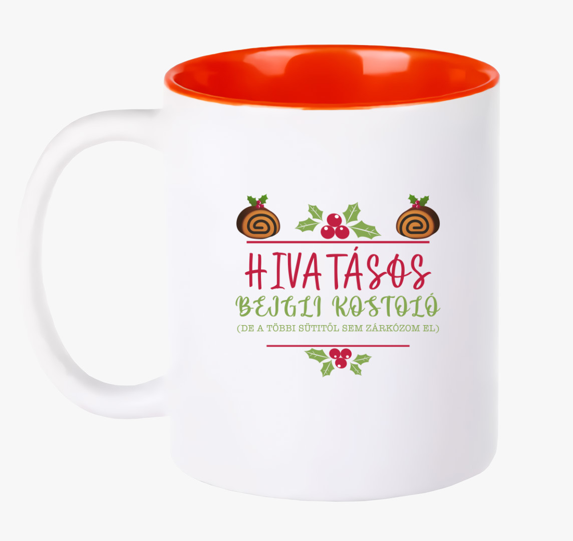 Hivatásos bejgli kostoló bögre — Piros