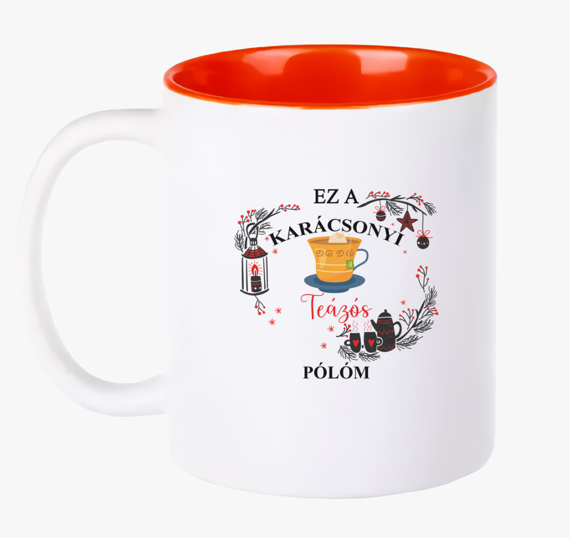 Ez a karácsonyi teázós bögrem bögre — Piros