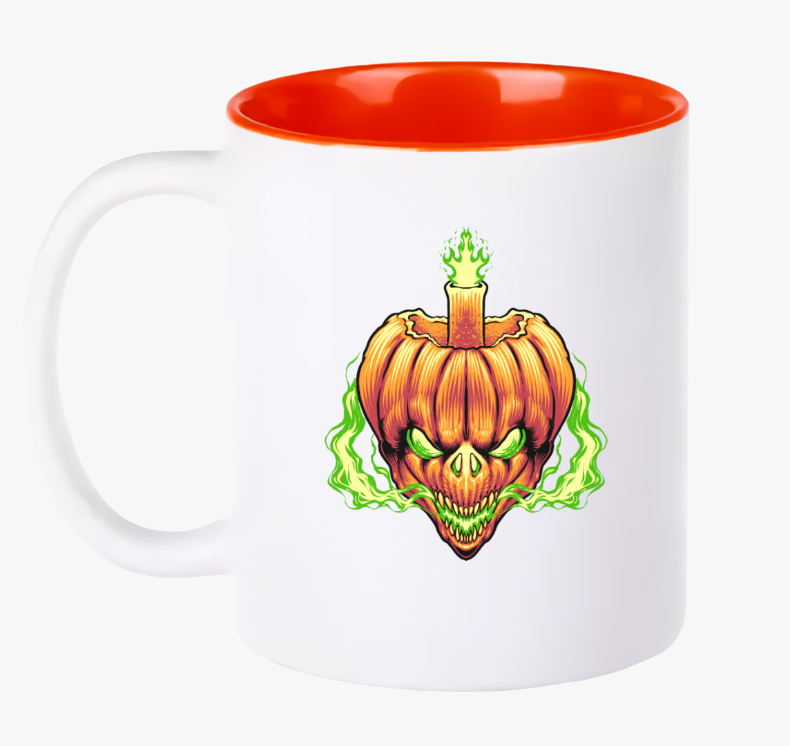 Halloween-i töklámpás bögre — Piros