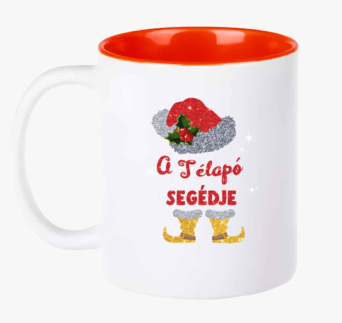 A télapó segédje bögre — Piros