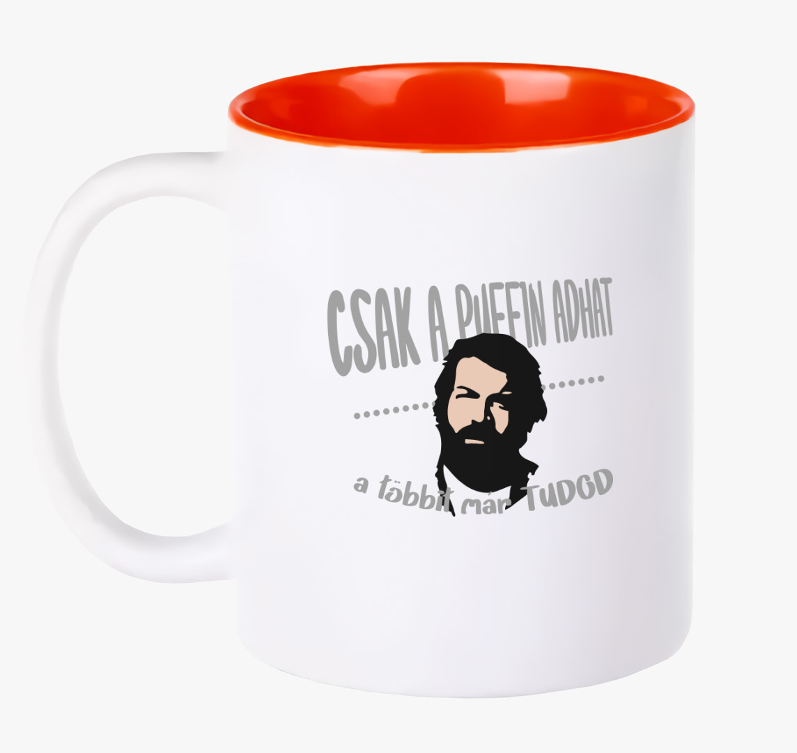 Bud Spencer puffin adhat bögre — Piros