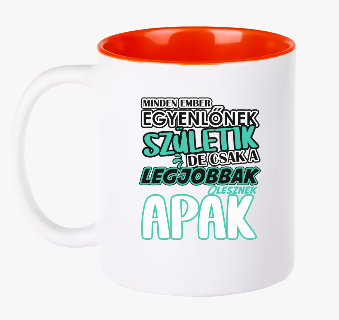 Egyenlőnek születik Apa bögre — Piros