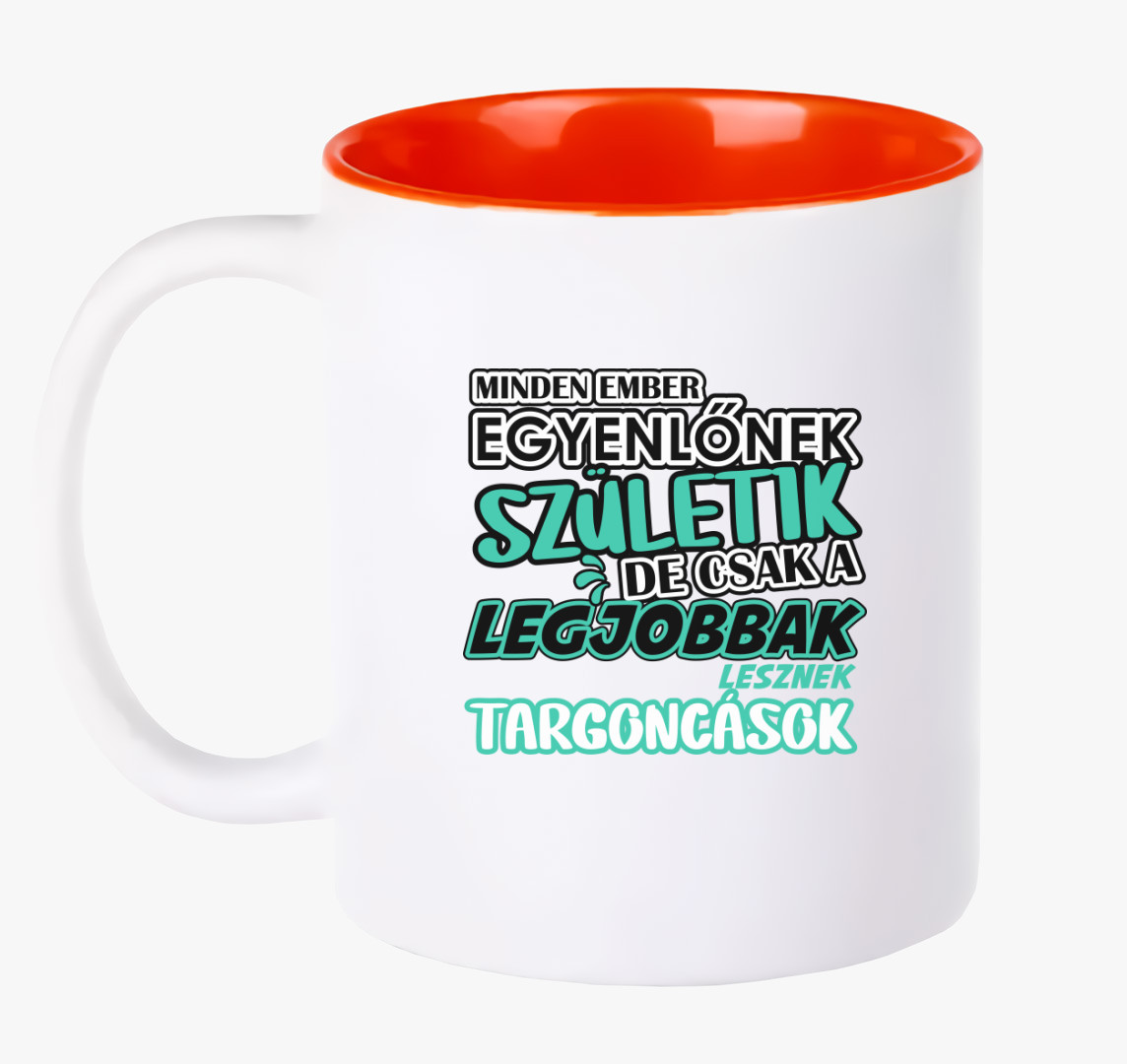 Egyenlőnek születik targoncás bögre — Piros