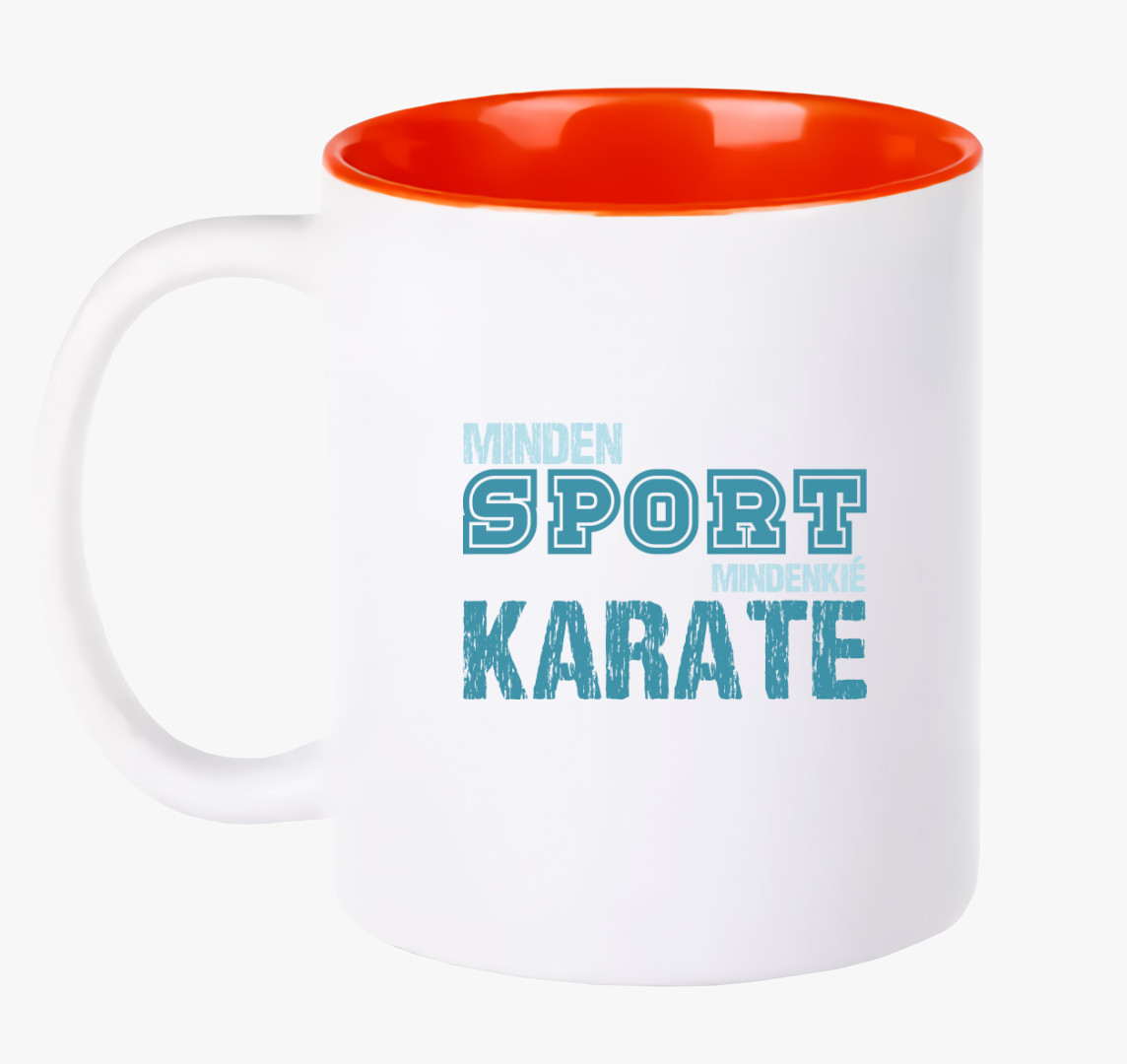 Minden sport karate bögre — Piros