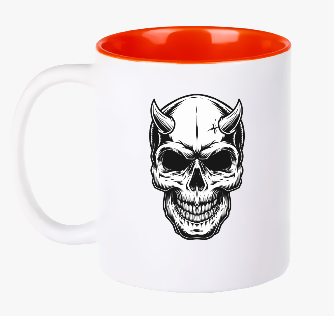 Skull koponya bögre — Piros