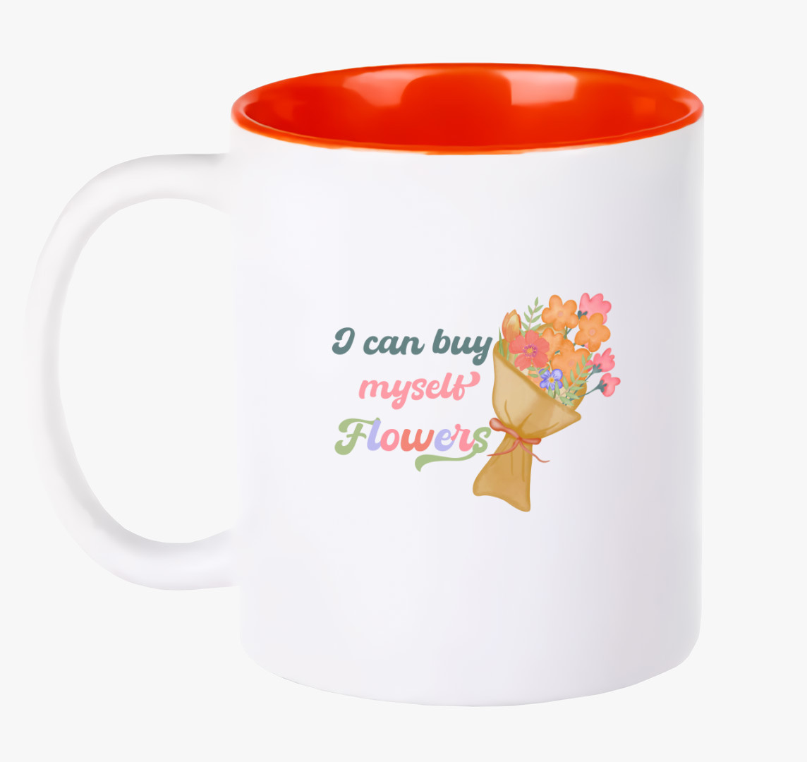 I can buy myself flowers bögre — Piros