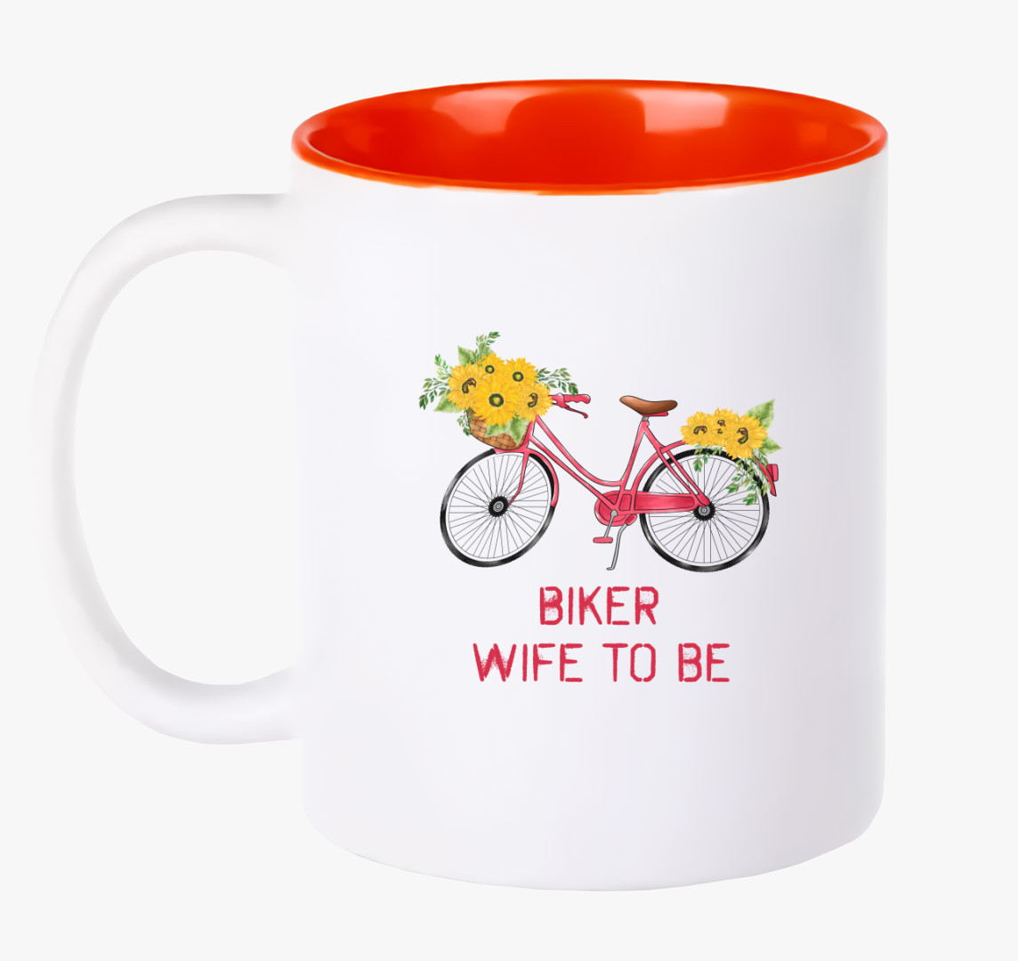 Biker wife to be bögre — Piros