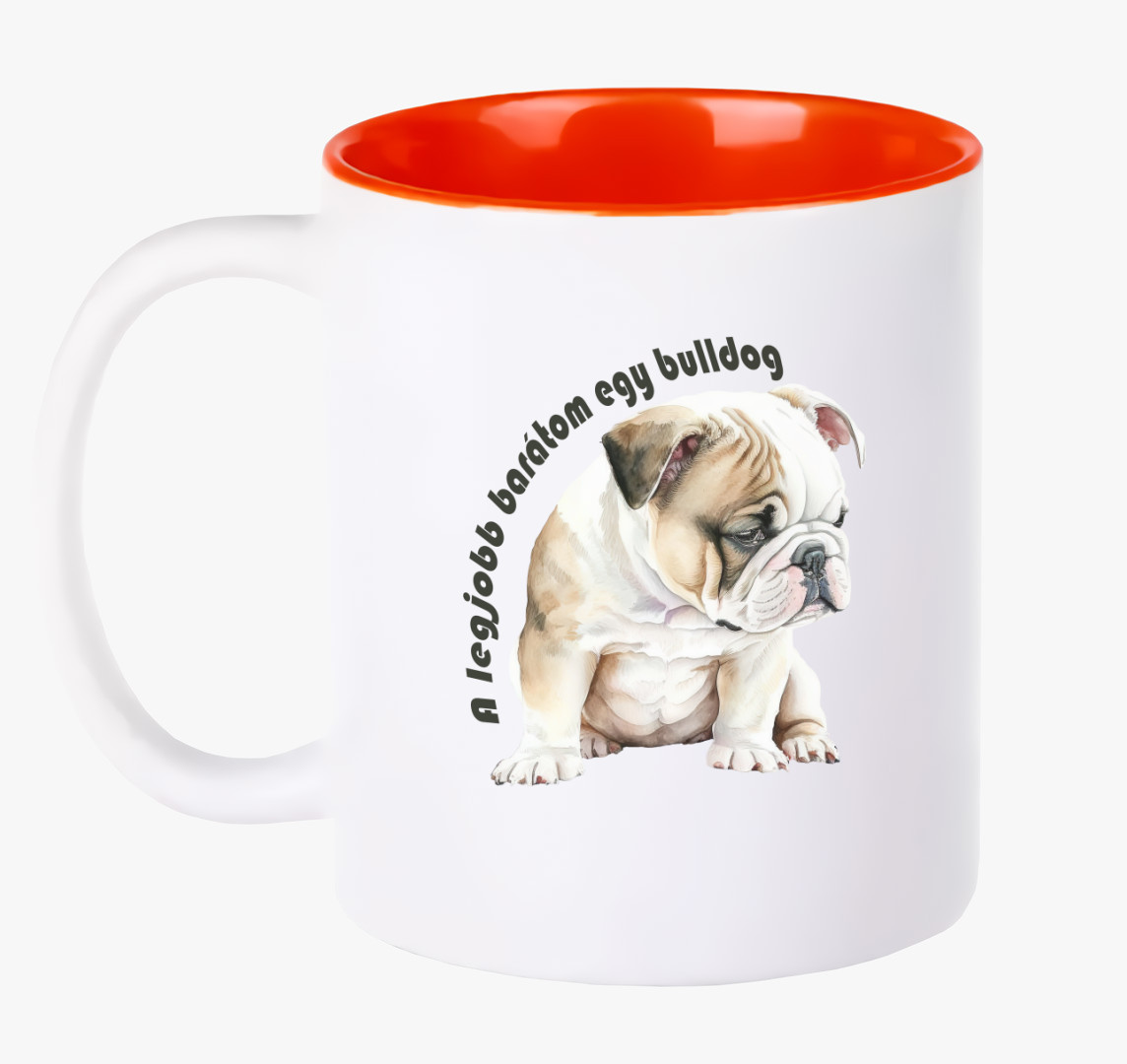 A legjobb barátom egy bulldog bögre — Piros