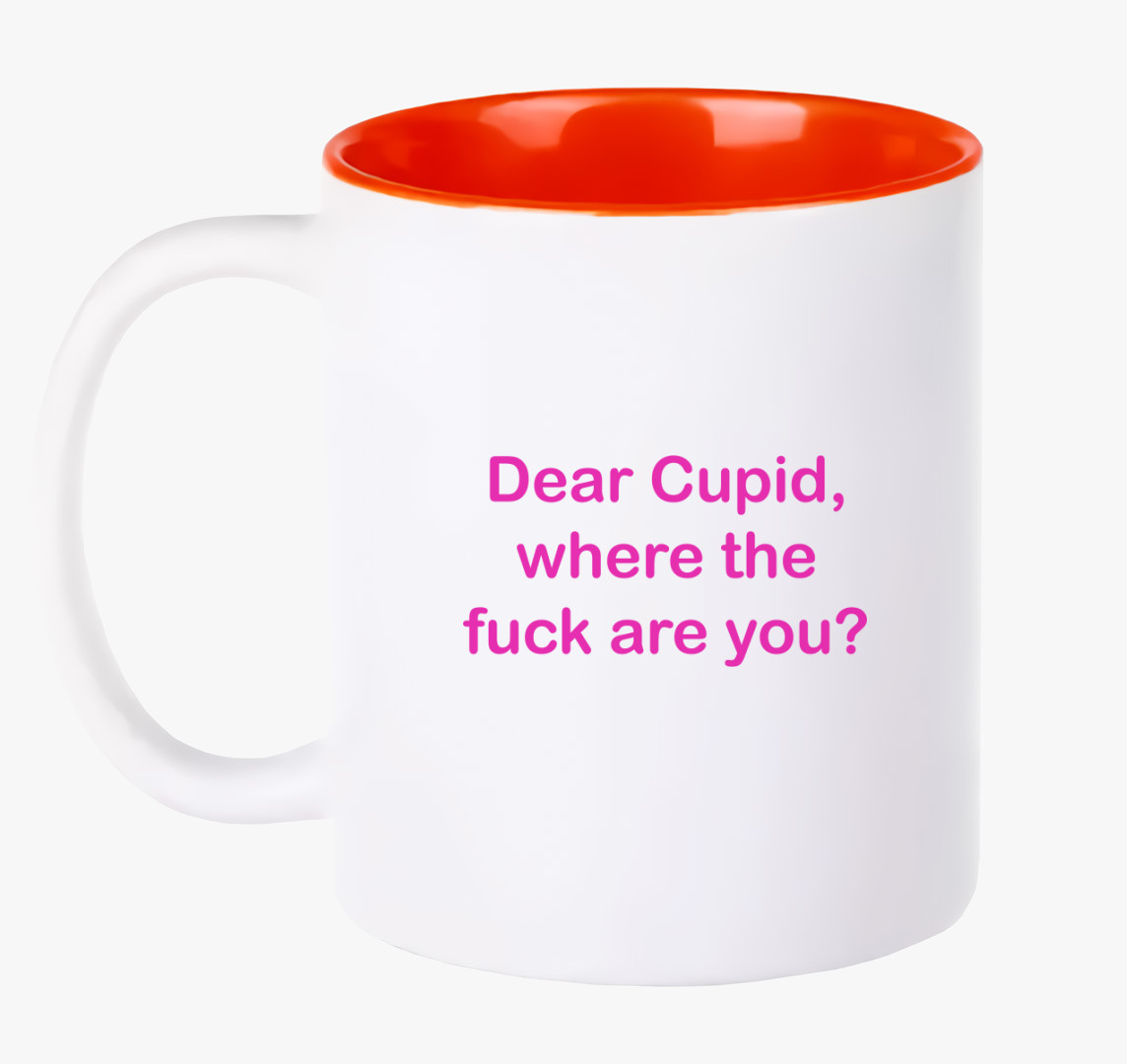 Dear Cupid pink bögre — Piros