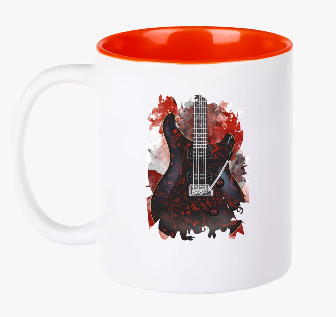 Orianthi gitár bögre — Piros