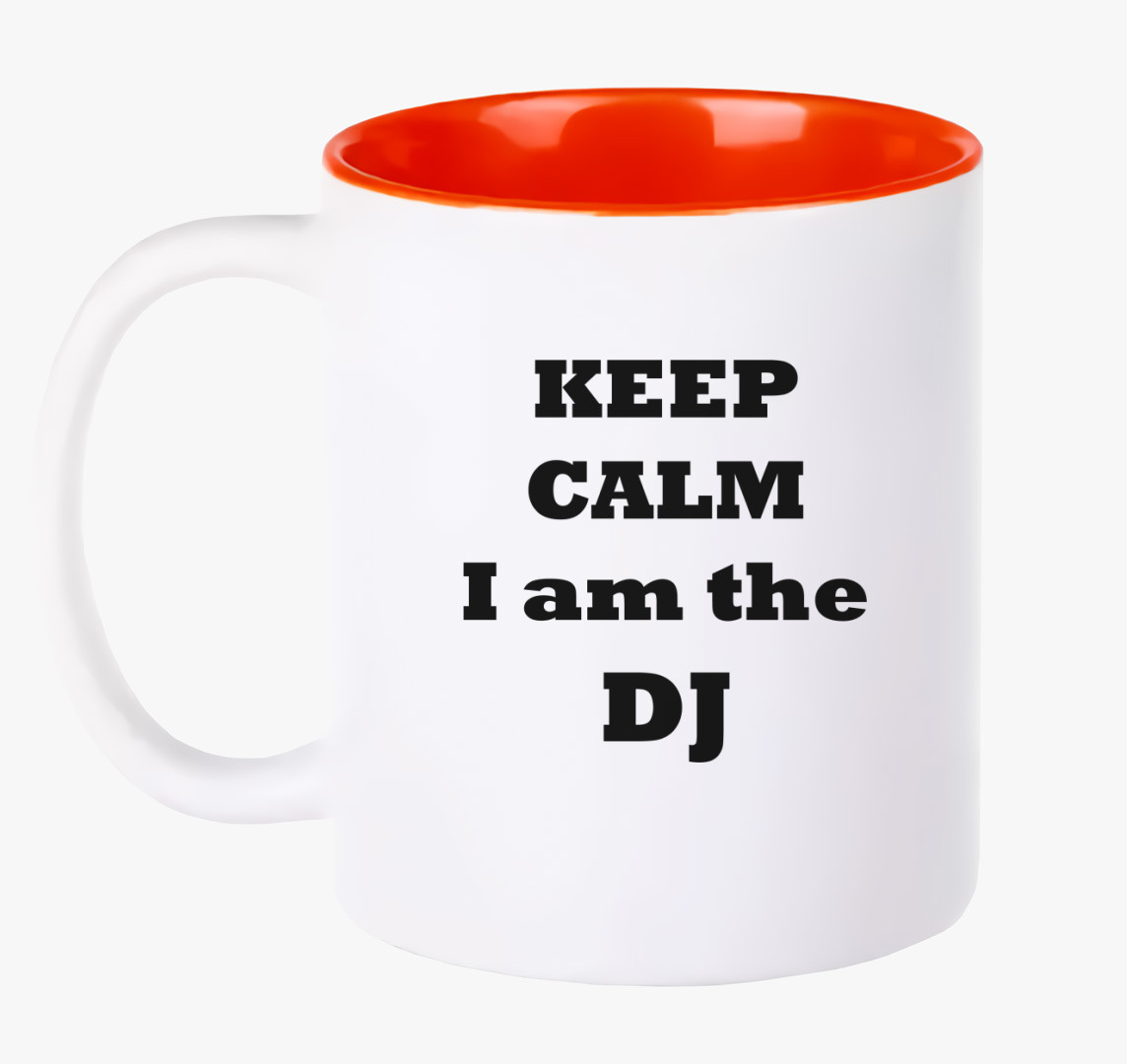 Keep calm DJ bögre — Piros