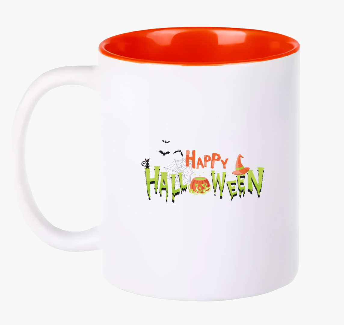 Happy Halloween felirat bögre — Piros
