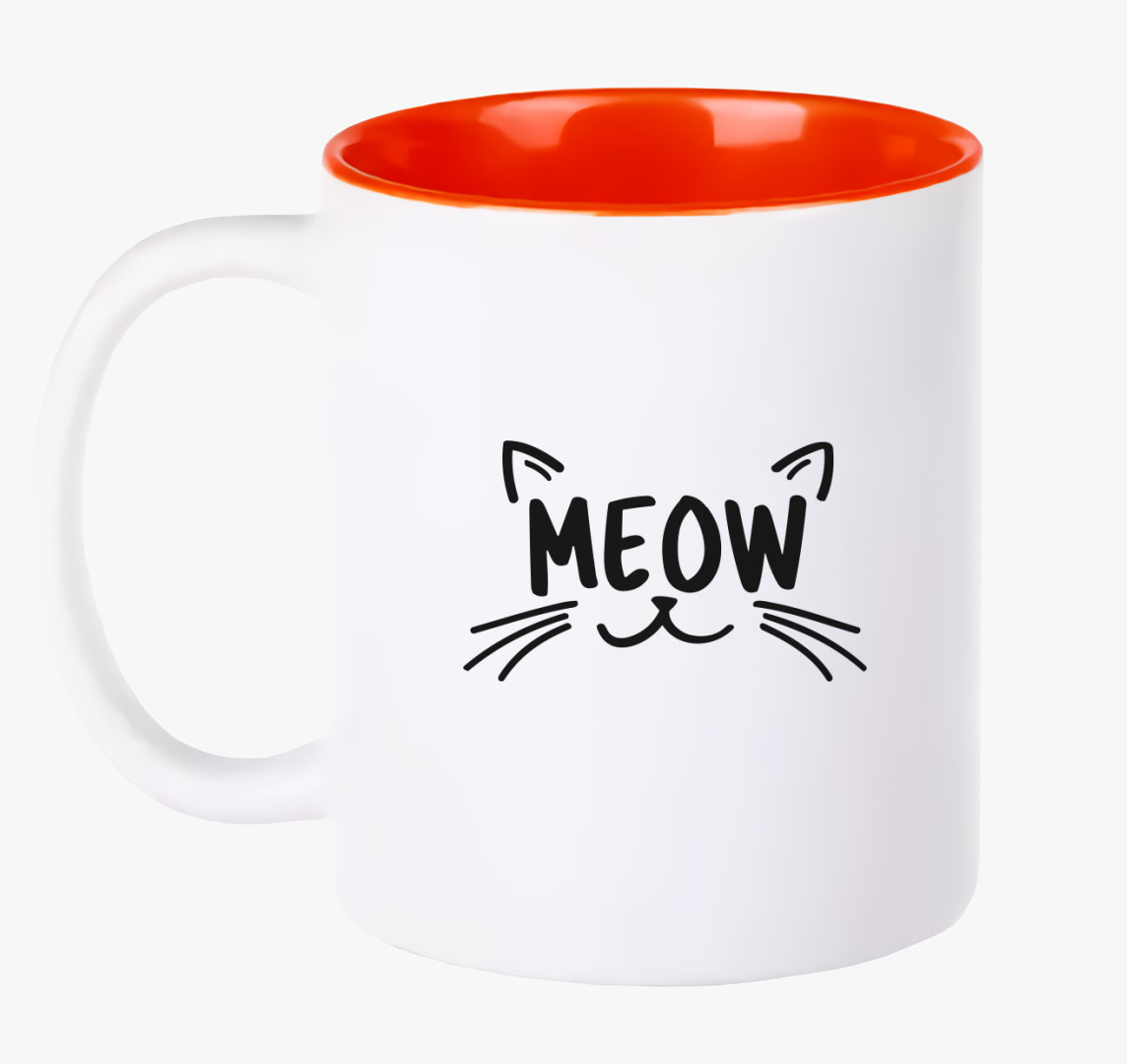Meow cica bögre — Piros