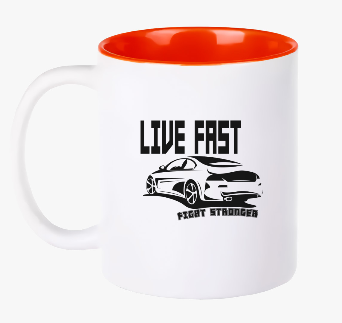 Live fast bögre — Piros