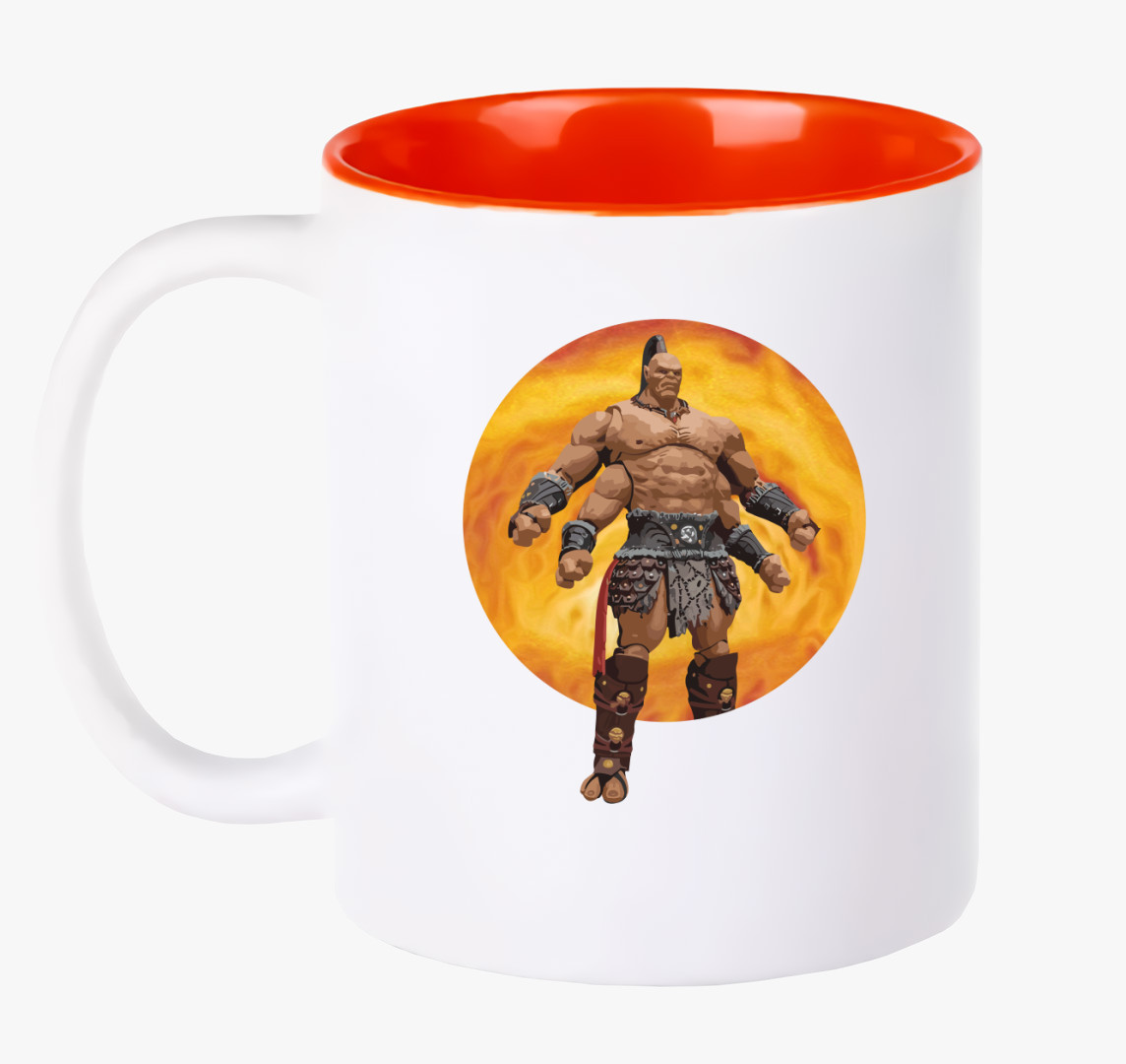 Mortal Kombat Goro bögre — Piros