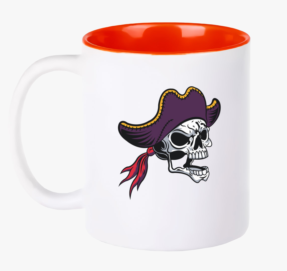 Pirate skull 5 bögre — Piros