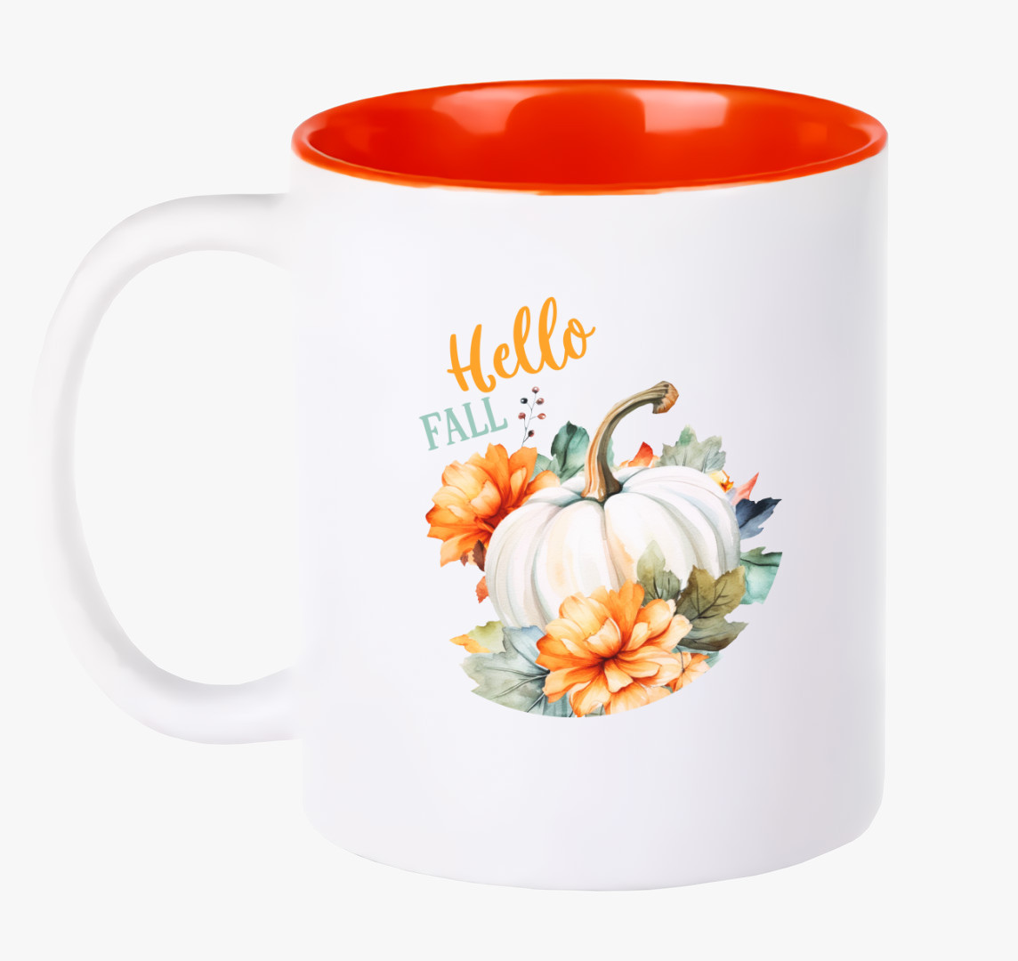 Hello fall pumpkin bögre — Piros