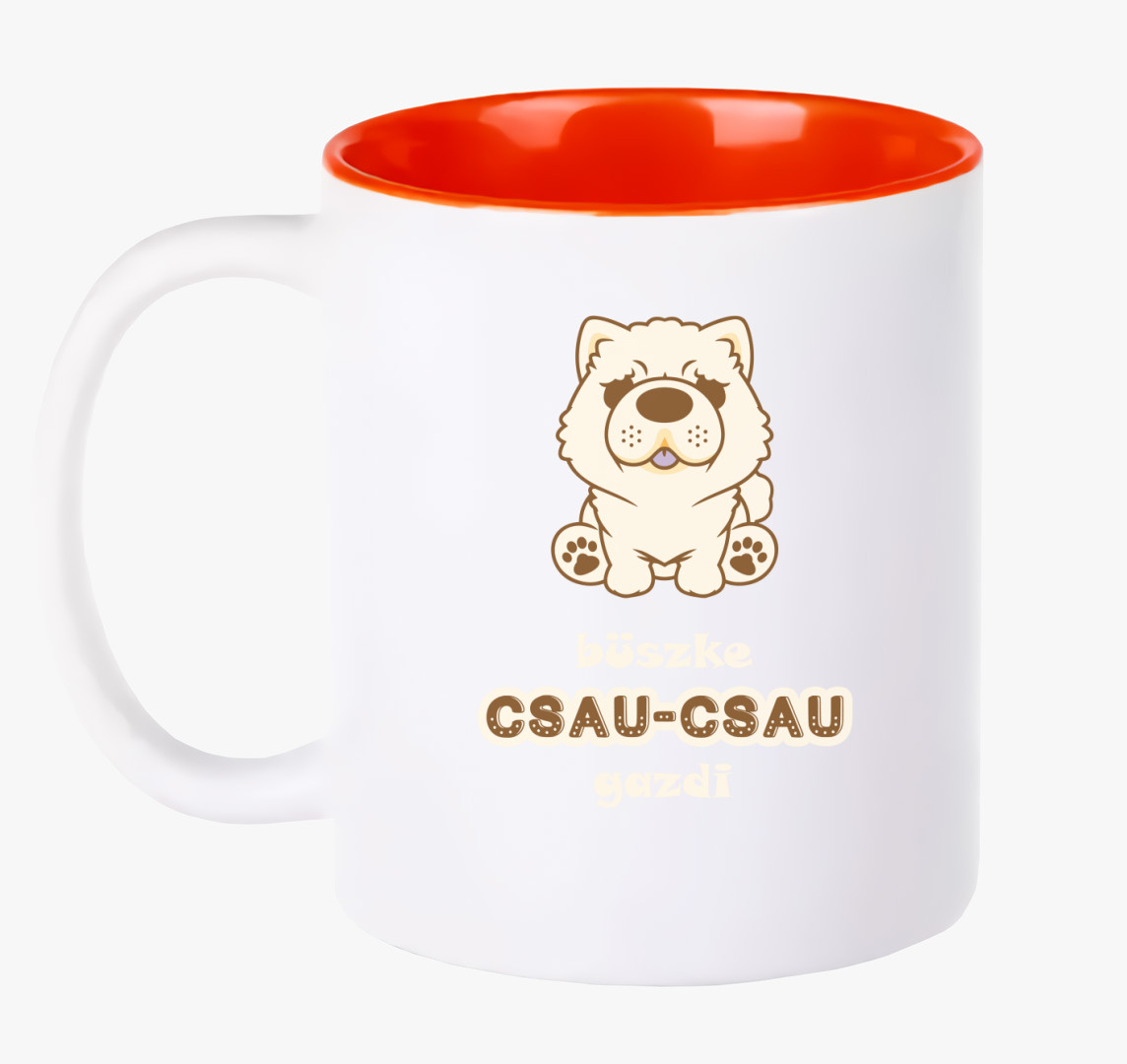Fehér csaucsau bögre — Piros
