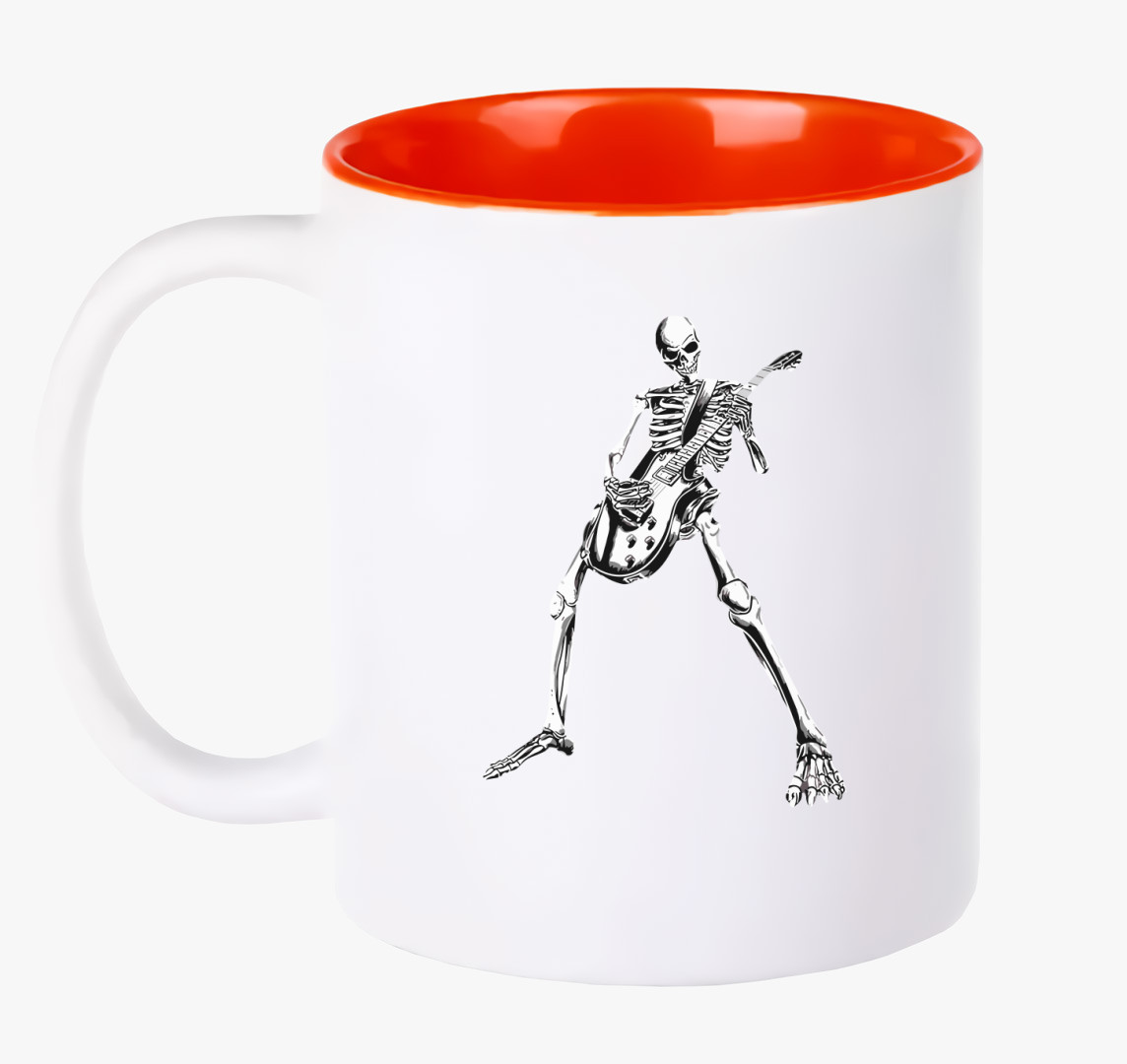 Skeleton metal bögre — Piros