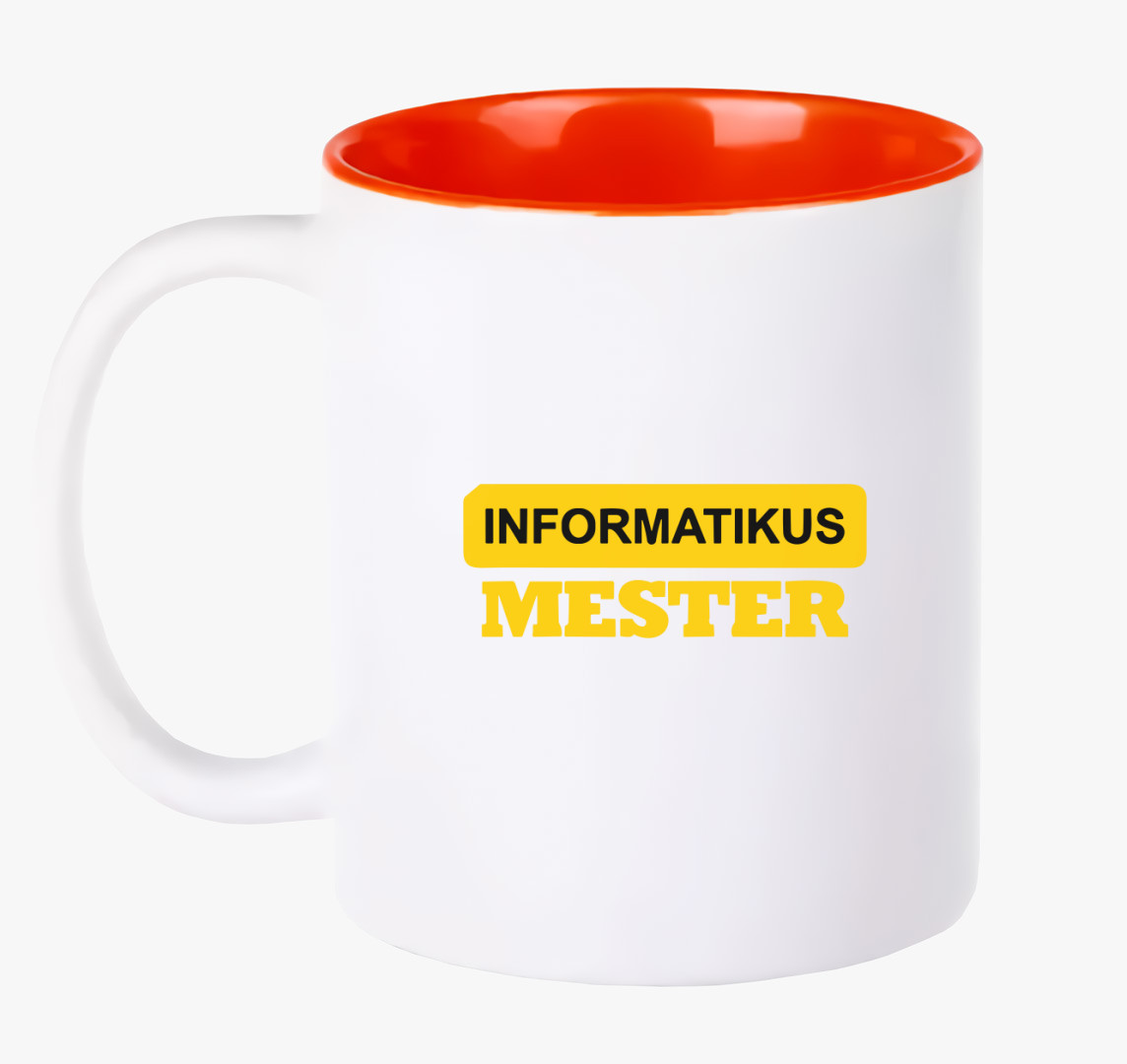 Informatikus mester bögre — Piros