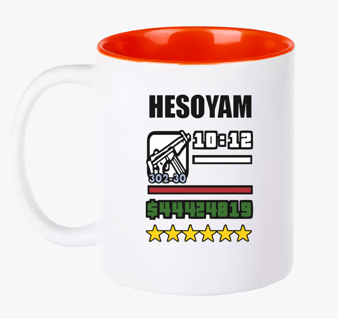 Hesoyam GTA bögre — Piros